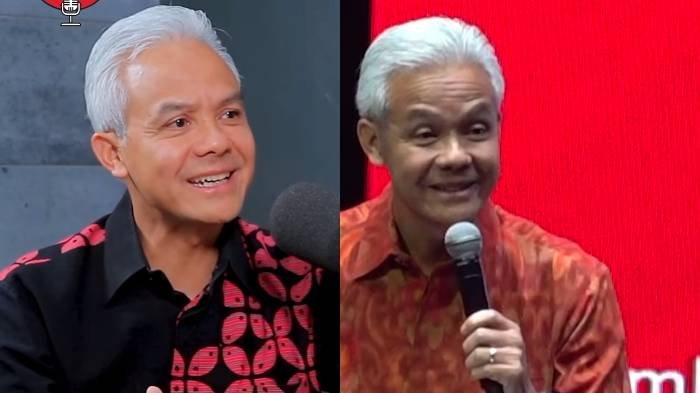 Kolase foto Capres Ganjar Pranowo.