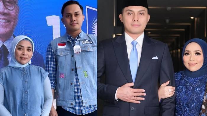 Kolase foto Fadel Islami dan istri - Muzdalifah kini menjadi istri pejabat, penampilannya menjadi sorotan.
