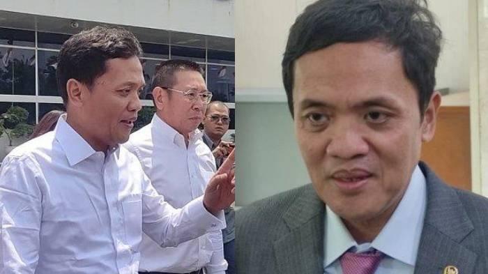 Ketua Baleg DPR RI Wihadi Wiyanto dan Pimpinan Komisi III DPR RI Habiburokhman saat keluar dari Gedung DPR RI Kamis (22/8/2024).