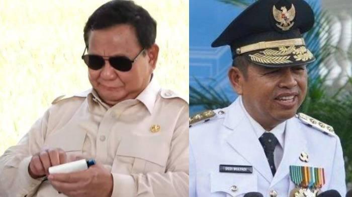 Kolase foto Prabowo Subianto dan Dedi Mulyadi.