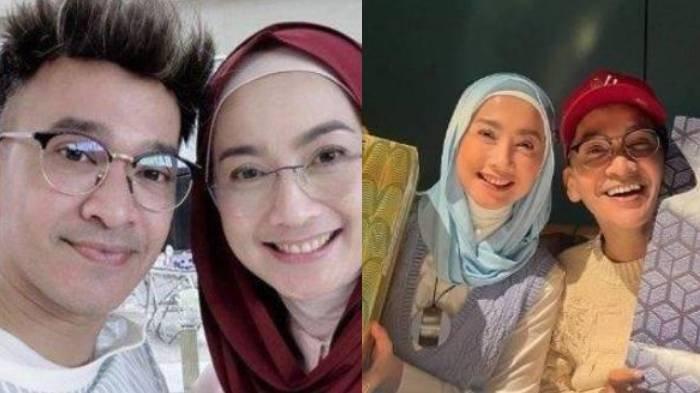 Kolase foto Ruben Onsu dan Desy Ratnasari yang dikabarkan lagi dekat.