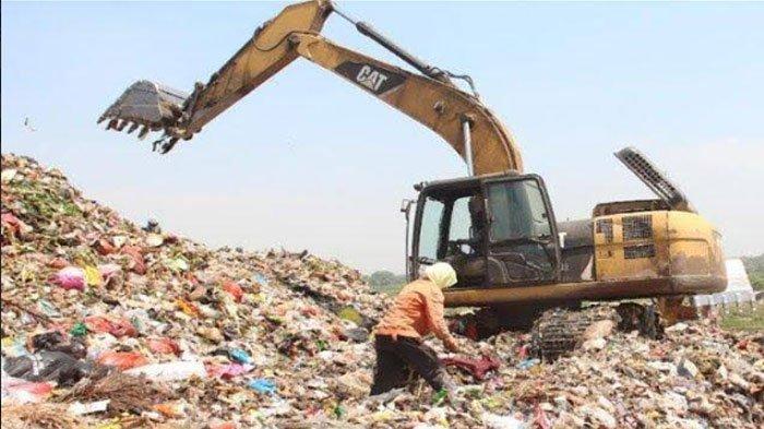 Kondisi TPA Jabon yang volume sampahnya mulai menurun