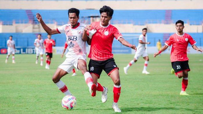 Laga NZR Sumbersari FC vs Sada Sumut United di babak 6 besar Liga 3 2024/2025 di Stadion Sultan Agung Bantul Yogyakarta, Selasa (11/2/2025). Pertandingan ini berakhir dengan skor imbang 1-1.