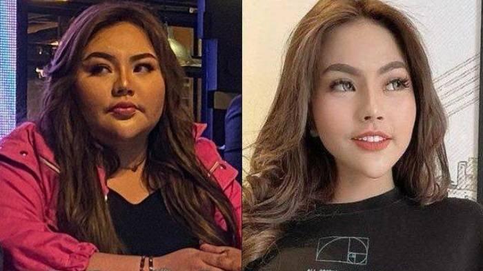 AYAH ANAK LISA MARIANA - Lisa Mariana saat melakukan konferensi pers pada Jumat (11/4/2025). Lisa Mariana optimis kembali langsing dan cantik seusai operasi bariatrik.di Malaysia.