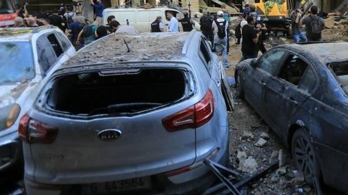 Lokasi serangan Israel yang menargetkan daerah pinggiran Ibu Kota Beirut di Lebanon, Sabtu (21/9/2024). Gempuran Israel kali ini menewaskan sedikitnya 37 orang, termasuk dua pemimpin Hizbullah.