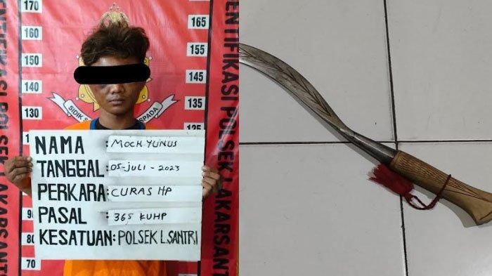 M Yunus satu diantara tiga orang remaja komplotan begal bersenjata