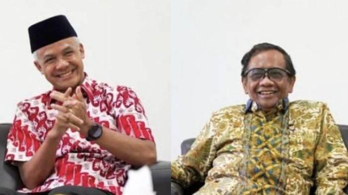 Mahfud MD bersama Gubernur Jawa Tengah Ganjar Pranowo di Universitas Wahid Hasyim, Semarang, Jawa Tengah, Jumat (18/11/2022).