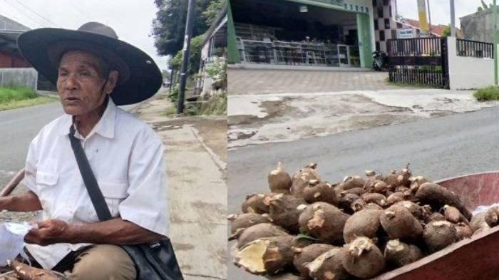 Mail saat menawarkan dagangannya di sekitar Kantor Kecamatan Kalipuro, Banyuwangi, Kamis (16/1/2025).