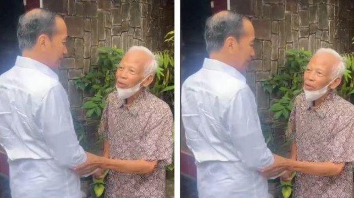 TAK SIAP - Mantan Presiden RI, Jokowi berkunjung ke rumah dosen Kasmudjo, dosen semasa Jokowi kuliah. Kasmudjo mengaku tak siap hadapi gugatan soal kasus ijazah palsu karena tak pernah lihat skripsi dan ijazah Jokowi.