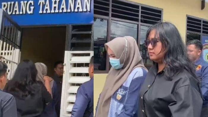 PELAKU PENGGELAPAN - RH (29) warga Kelurahan Talang Ulu Kecamatan Curup Timur saat digiring personel Sat Reskrim Polres Rejang Lebong. Mantan bendahara RS Annisa Curup ini menggelapkan uang hingga Rp 516 juta.