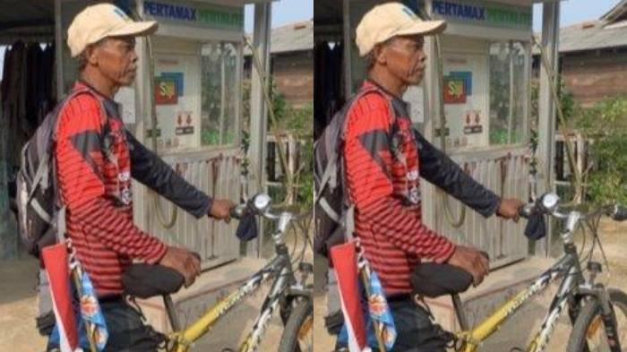 Mbah Sanuri membagikan kisah perjalanannya selama 10 hari dari Nganjuk, Jawa Timur ke Lampung demi berjumpa cucu.