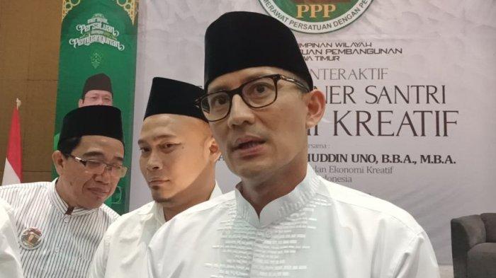 Menprekraf Sandiaga Uno dalam kesempatan di Surabaya beberapa waktu lalu
