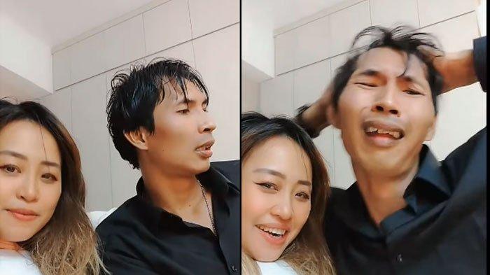 Momen Pinkan Mambo dan Arya Khan saat live TikTok bersama