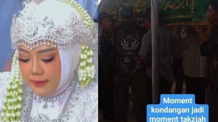 Momen kondangan berubah menjadi momen takziah karena pengantin wanita meninggal dunia.