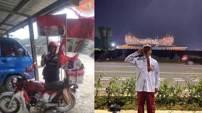 Muklasin, seorang pedagang pentol korea tiba di Ibu Kota Negara, Rabu (14/8/2024) malam.
