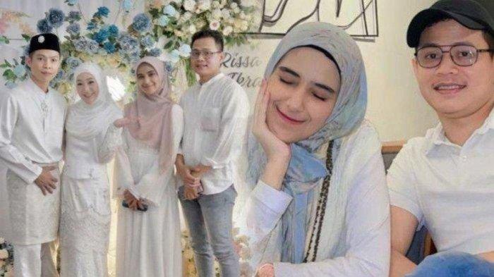 Nadya Mustika bersama Iqbal Fitrah Rosadi di pernikahan Larissa Chou.