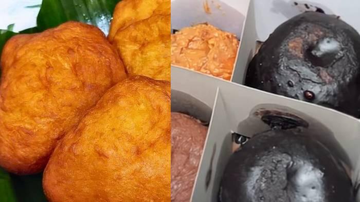 ODADING VS DONAT PINKAN - (Kiri) Odading salah satu jajannan khas Jawa Barat. (Kanan) Donat Pinkan Mambo yang viral di media sosial.