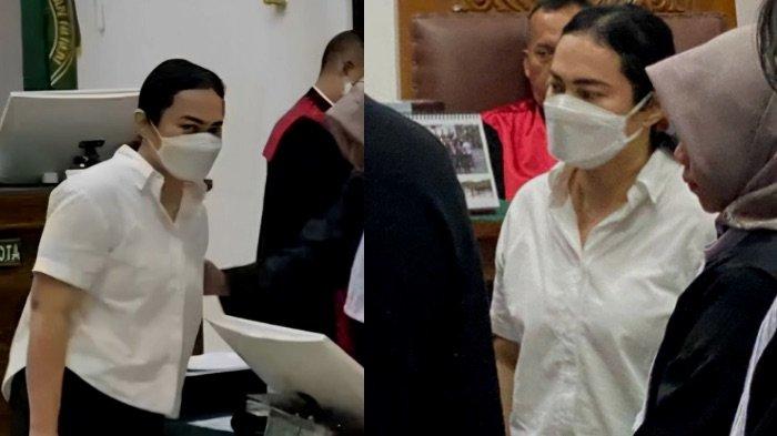 MENDADAK KAYA - Terdakwa Darmawati saat menghadiri persidangan di Pengadilan Negeri (PN) Jakarta Selatan, Selasa (20/5/2025). Mari mengintip isi rumah kontrakan pasangan suami istri ini.