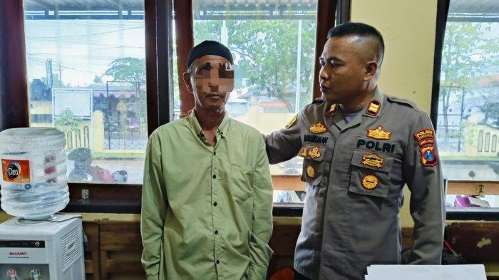 Pelaku penganiayaan saat ditangkap Polsek Larangan, Selasa (19/11/2024).