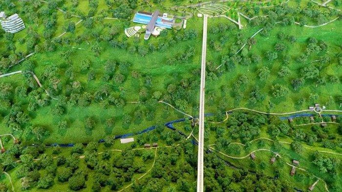 EKOWISATA KONTROVERSI - Penampakan Ekowisata Eiger Adventure Land di Puncak Bogor, Jawa Barat. Eiger Adventure Land (EAL), destinasi ekowisata yang digadang-gadang memiliki jembatan gantung terpanjang di dunia, resmi disegel oleh pemerintah.