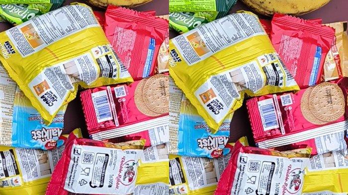 PAKET MBG - Penampakan isi menu MBG di Tangsel menjelang hari libur. Berisi biskuit, susu dan kacang. Orangtua siswa curhat isi MBG bukan makanan berat seperti biasa.