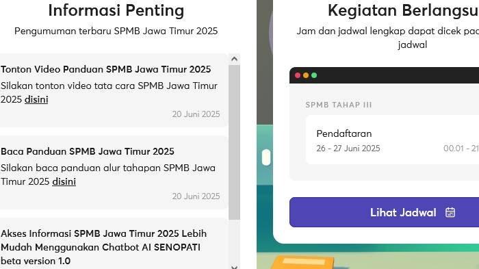 SPMB JATIM - Pendaftaran SPMB Provinsi Jawa Timur (Jatim) Tahap 3 Tahun 2025 masih berlangsung.