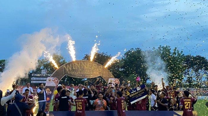 JUARA - Persewangi Banyuwangi menjuarai turnamen Liga 4 Jatim 2024. Kemenangan di laga final melawan Persinga Ngawi, Minggu (23/2/2024), memastikan kemenangan Laskar Blambangan.