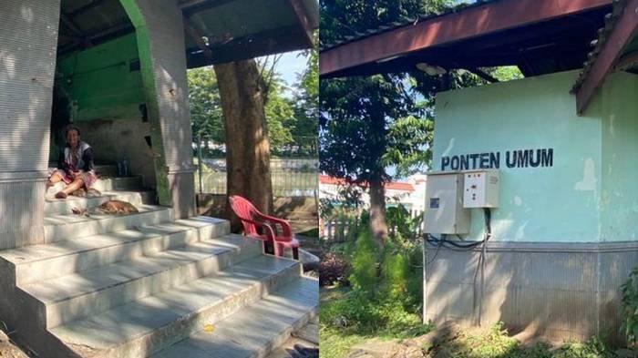 TUMINI DIUSIR DARI WC UMUM - Ponten umum yang diduga digunakan Tumini, warga Ngagel sebagai tempat usaha dan tinggal, Rabu (2/7/2025)