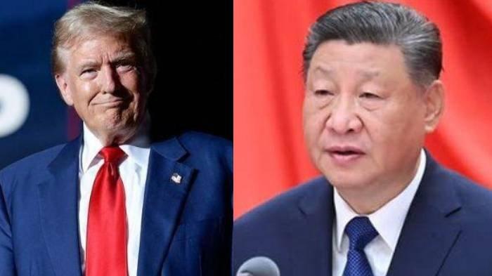 Potret Donald Trump dan Xi Jinping