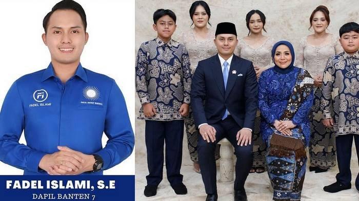 Potret Fadel Islami bersama Muzdalifah dan kelima anaknya.