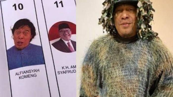 Potret Komeng di surat suara Pemilu 2024.