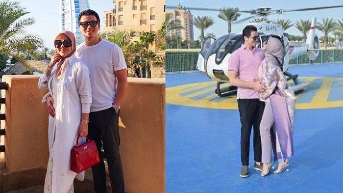 Potret Syahrini dan Reino Barack habiskan liburan di Dubai.