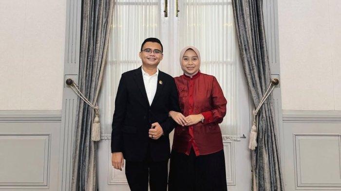 ANAK KDM LAMAR WABUP - (Kiri) anak sulung Gubernur Dedi Mulyadi, Maula Akbar Mulyadi Putra. (Kanan) Putri Karlina, Wakil Bupati Garut yang bakal menjadi calon menantu Gubernur Dedi Mulyadi, Minggu (11/5/2025).
