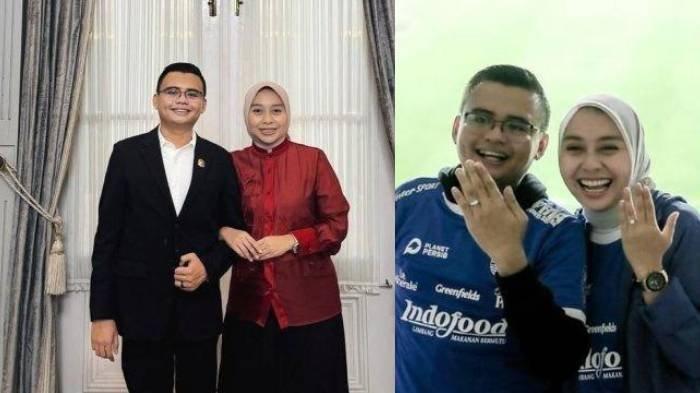 DILAMAR - Momen Wakil Bupati Garut Putri Karlina dilamar anak KDM yakni Maula Akbar saat nonton pertandingan Persib Bandung melawan Barito Putra, Jumat (9/5/2025) malam.