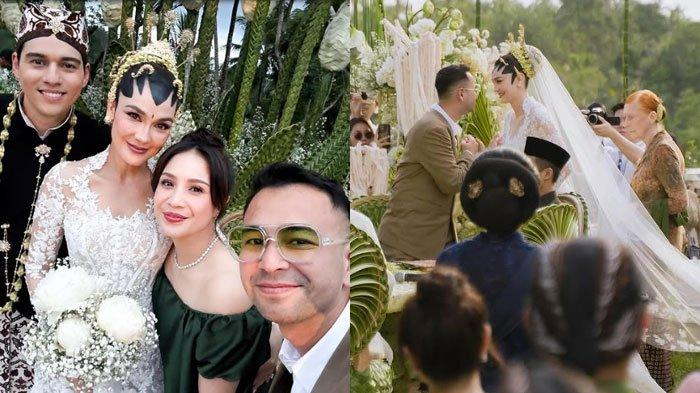 PERNIKAHAN - Presenter Raffi Ahmad bersama istrinya, Nagita Slavina menghadiri pernikahan Luna Maya dan Maxime Bouttier di Bali, Rabu (7/5/2025). Raffi menjadi saksi pernikahan.