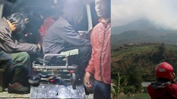 PENCARIAN PENDAKI - Rombongan pendaki dari ponpes tiba di pos pendakian Gunung Lawu Via Mbabar Desa Anggrasmanis Kecamatan Jenawi Kabupaten Karanganyar Jawa Tengah pada Senin (9/6/2025) dini hari.