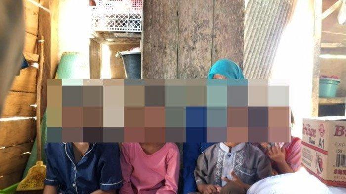 Santi Sumyati (49) ibu dari empat anak yatim di Kampung Cadas Ngerong, Desa Kadu Beureum, Kecamatan Pabuaran, Kabupaten Serang, Banten