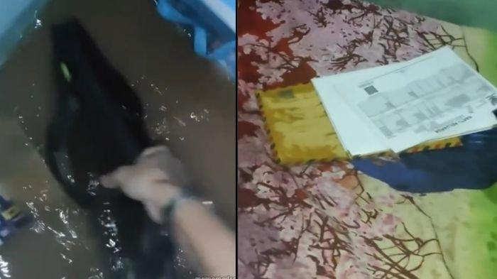Seorang perempuan menangis meratapi ijazah dan laptopnya terendam banjir viral di media sosial