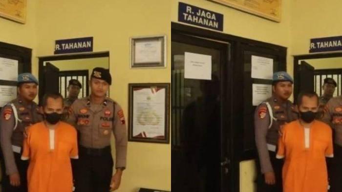 PELAKU PELECEHAN - Alumni peserta ajang pencarian bakat Setiyono (49) warga Kertek, Kabupaten Wonosobo, Jawa Tengah diduga jadi pelaku pencabulan sesama jenis anak di bawah umur diamankan setelah utas viral di media sosial pada Rabu (25/6/2025)