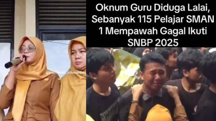 SISWA GAGAL IKUT SNBP - Tangkapan layar momen siswa SMAN 1 Mempawah Pontianak menangis tersedu-sedu karena gagal ikut SNBP akibat kelalaian seorang guru.