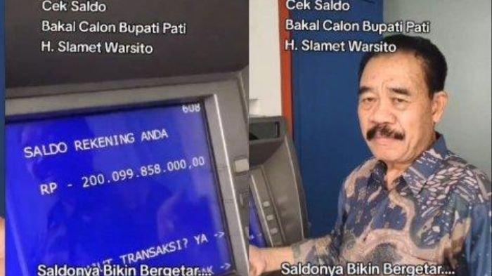 Sosok Slamet Warsito, calon Bupati Pati di Pilkada 2024 yang viral karena tunjukkan saldo ATM Rp 200 miliar