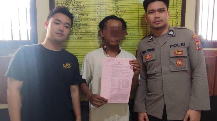 Soneng (25) salah satu tersangka jambret yang beraksi di wilayah Tulungagung dan Blitar.