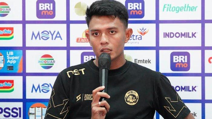 Striker Arema FC, Dedik Setiawan, jelang laga Persita vs Arema FC, Selasa (12/3/2024).