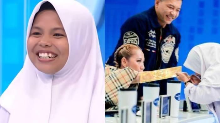 Suriani datang memakai seragam di audisi Indonesian Idol.