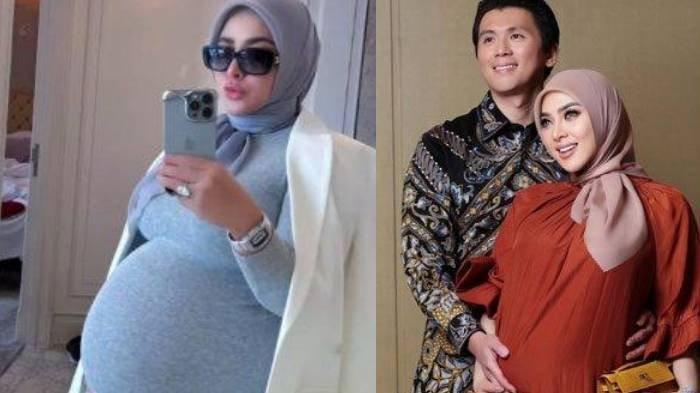 Syahrini istri Reino Barack pamer perut besar.