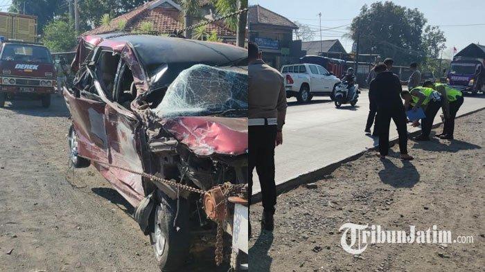 TKP kecelakaan beruntun di Gending, Probolinggo yang melibatkan empat kendaraan dan menewaskan 3 orang, Selasa (1/8/2023) sekira pukul 06.00 WIB