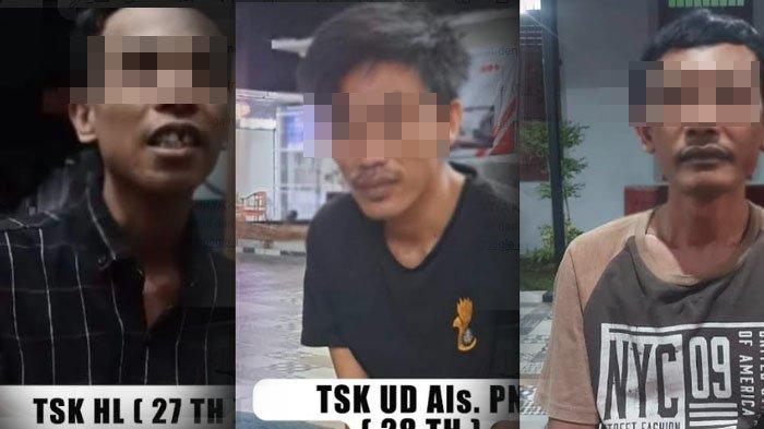Tampang ketiga narapidana yang kendalikan praktik penipuan dari dalam lapas.