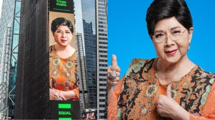 Potret Titiek Puspa, artis cantik senior wajahnya hiasi Times Square, New York. Sosok perempuan inspiratif Indonesia.