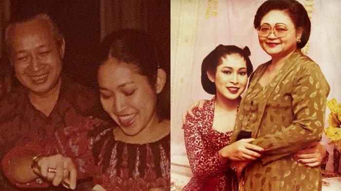Titiek Soeharto bersama Soeharto dan Ibu Tien