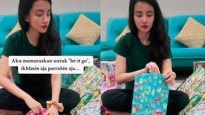 Artis Tsania Marwa membagikan momen membuka kado untuk anak-anaknya yang dibeli selama tujuh tahun.